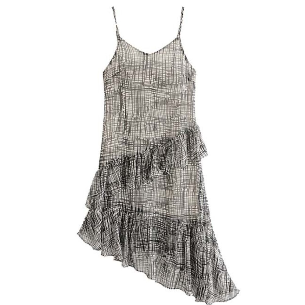 black and white ruffle dress - Picture 4 of 10